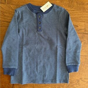 NWT 365 Kids Size 4T Blue Long Sleeve Thermal Tee